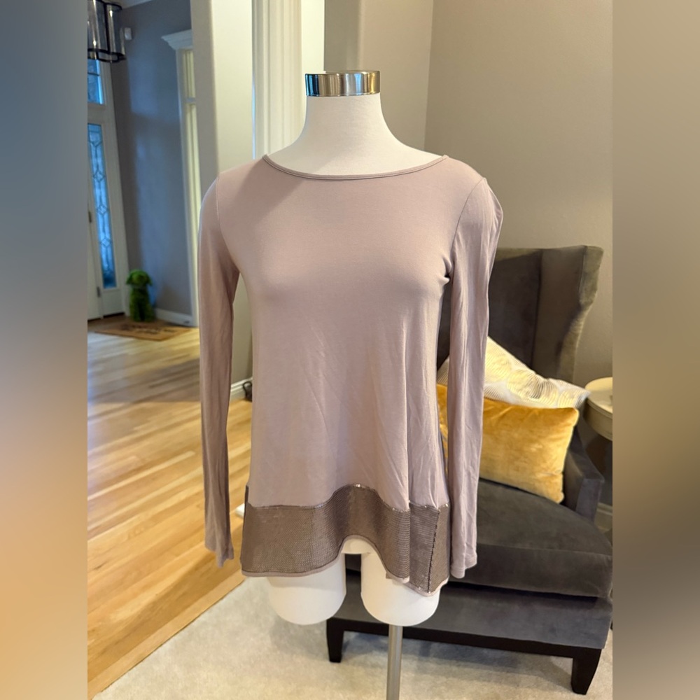 BCBG Rosann Top with Sequin Accent (Size XS) NWT